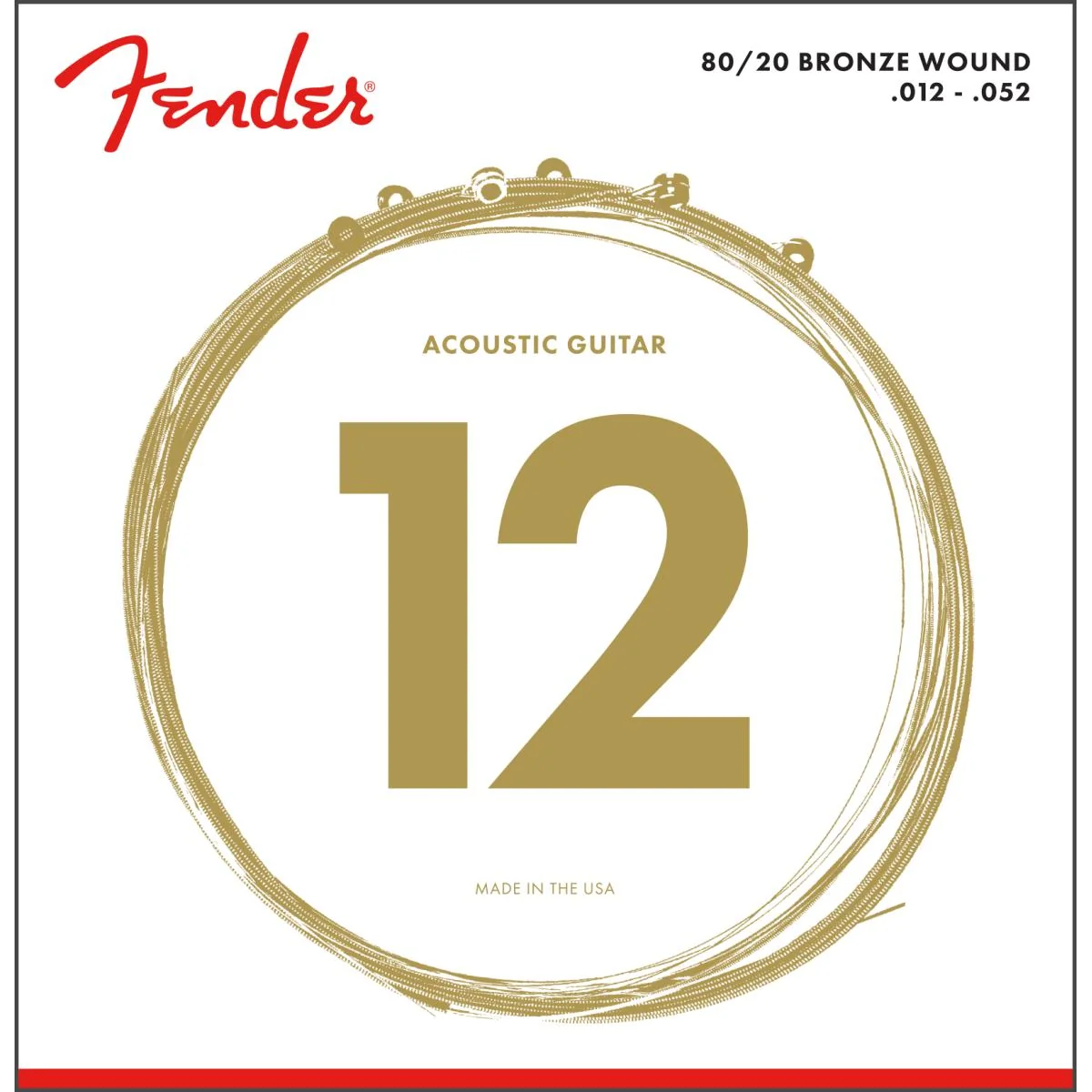 Fender 80/20 Bronze Acoustic Strings | 12-52