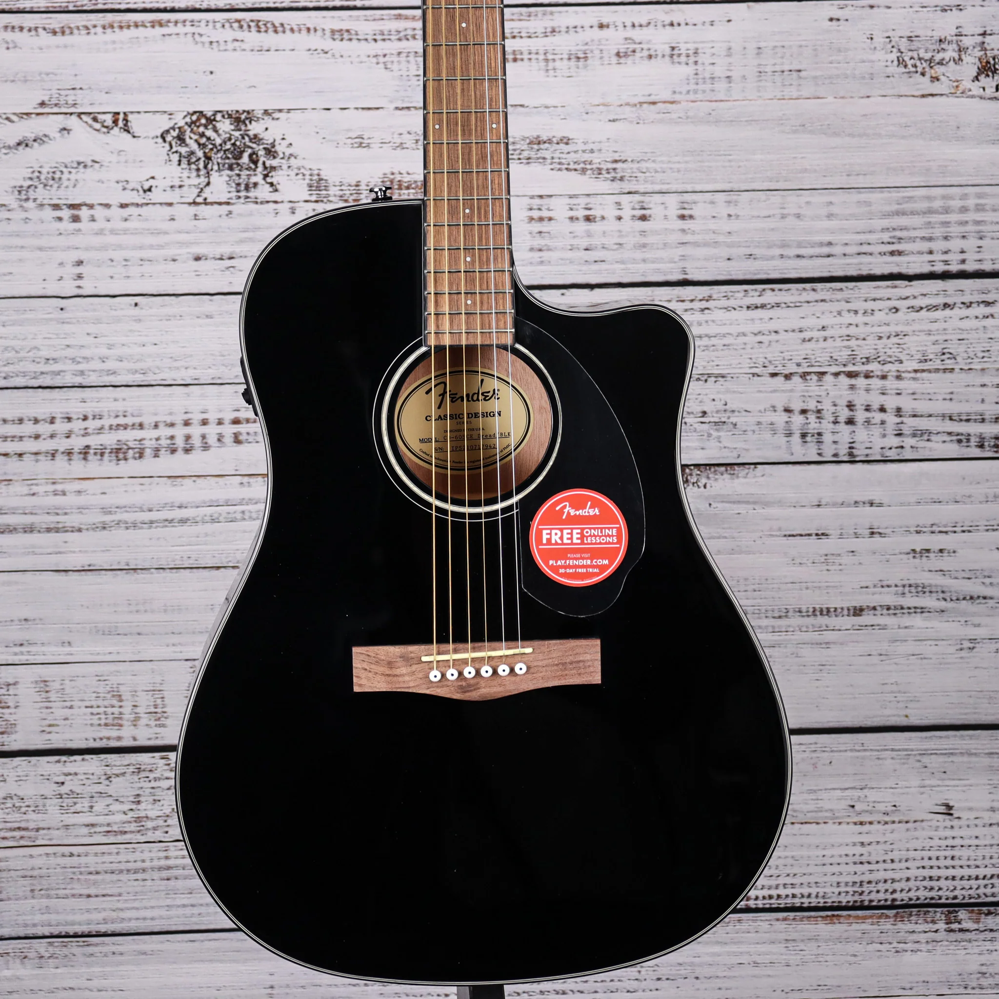 Fender CD-60SCE Cutaway Dreadnought Acoustic-Electric Guitar | Black (IN-STOCK)