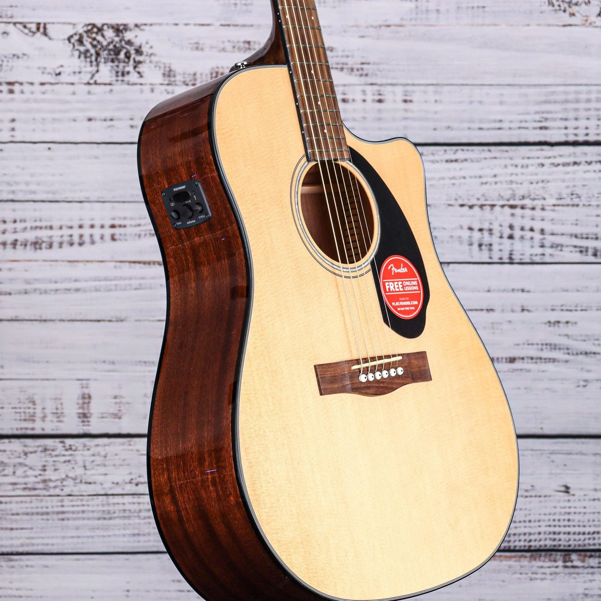 Fender CD-60SCE Cutaway Dreadnought Acoustic-Electric Guitar | Natural (FREE SHIPPING) - Image 3