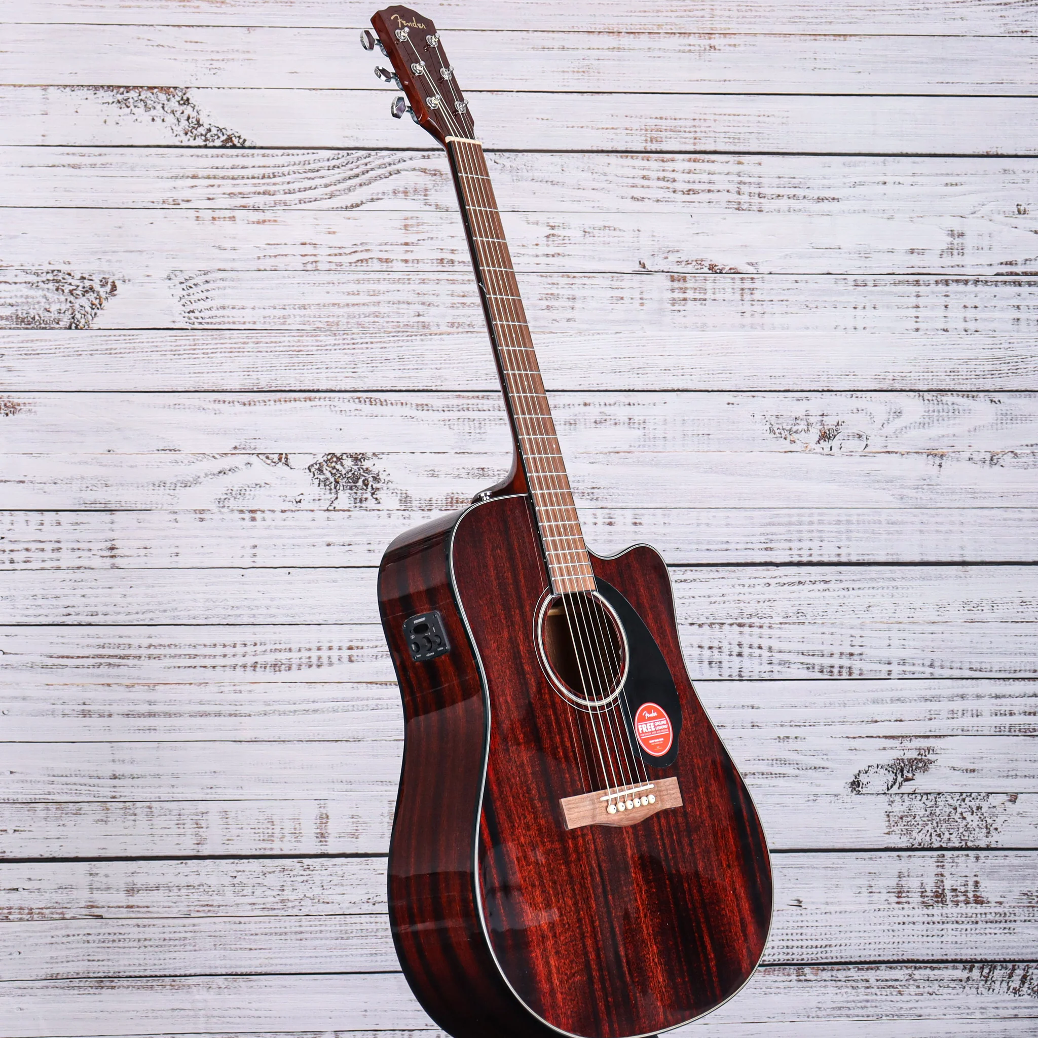 Fender CD-60SCE Cutaway Dreadnought Acoustic-Electric Guitar | Natural Mahogany (FREE SHIPPING) - Image 5
