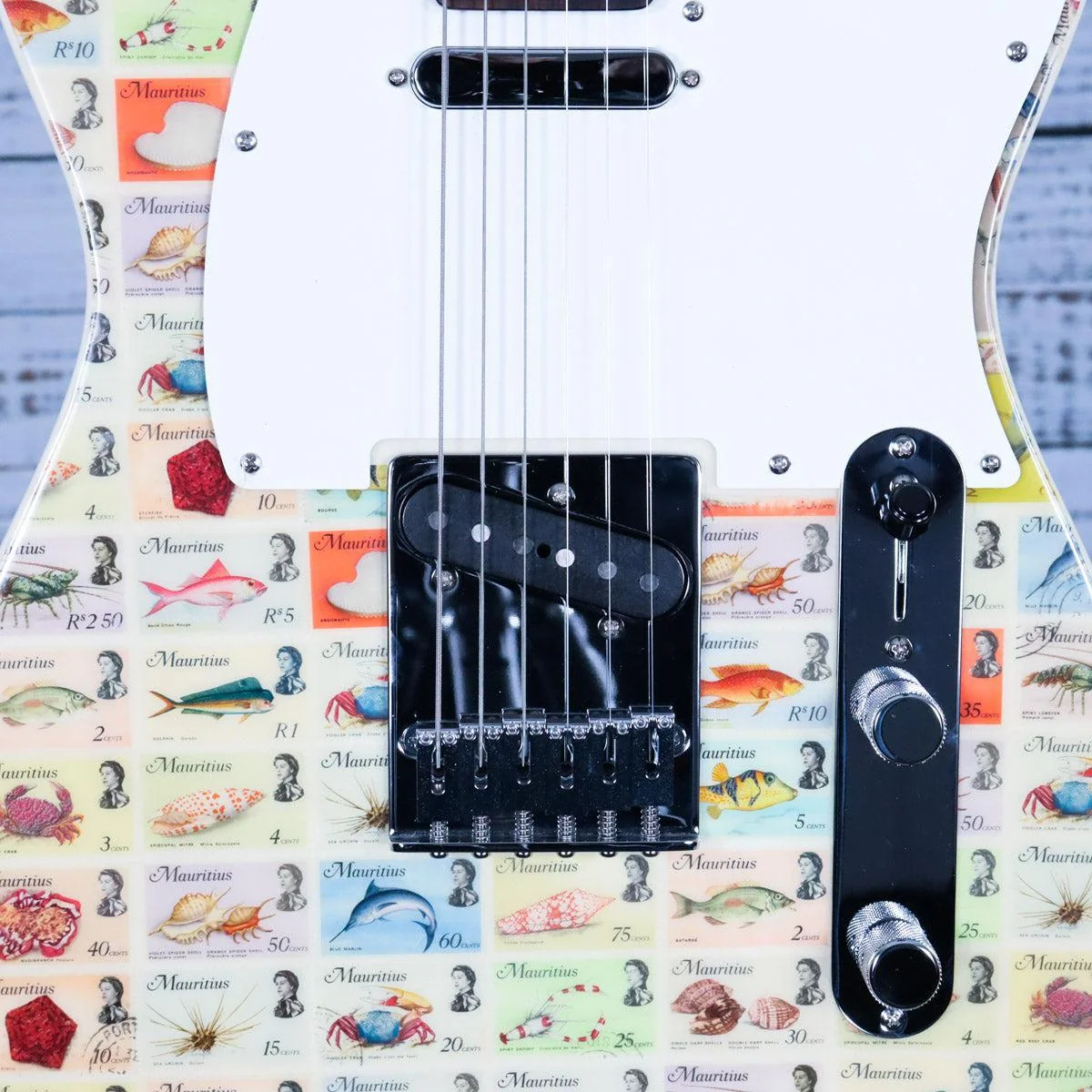 Fender Custom Shop Limited Stamps Electric Guitar | Mauritius (LIMITED EDITION) - Image 4