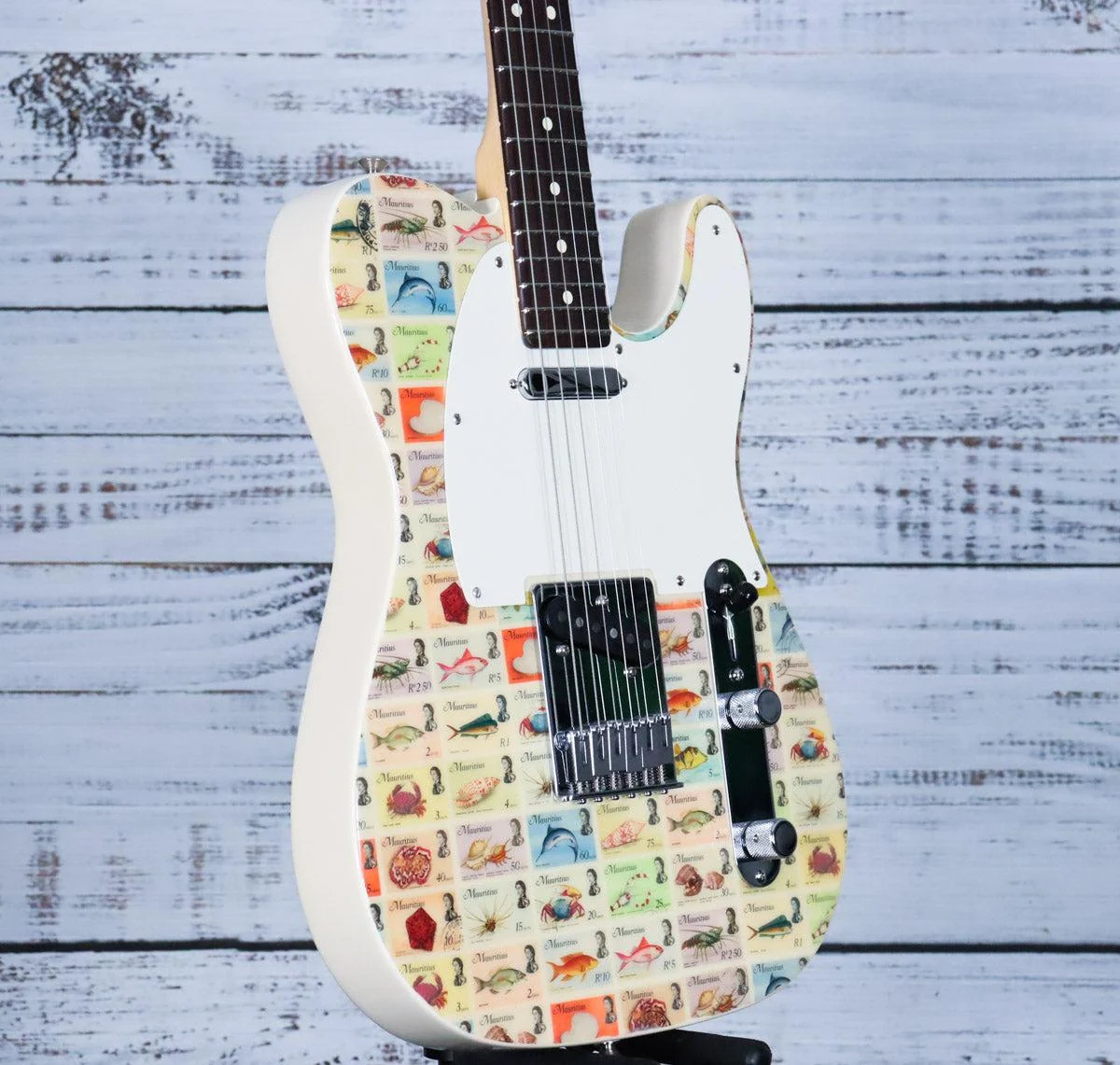Fender Custom Shop Limited Stamps Electric Guitar | Mauritius (LIMITED EDITION) - Image 5