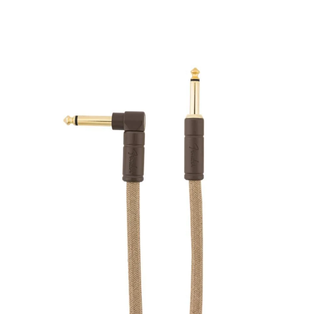 Fender Festival Natural Hemp Instrument Cable | Straight to Angle | 18.6ft (5.6m) - Image 2