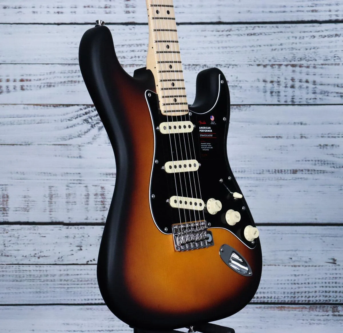 Fender Limited Edition American Performer Timber Stratocaster Electric Guitar | 2-Color Sunburst Pine - Image 4