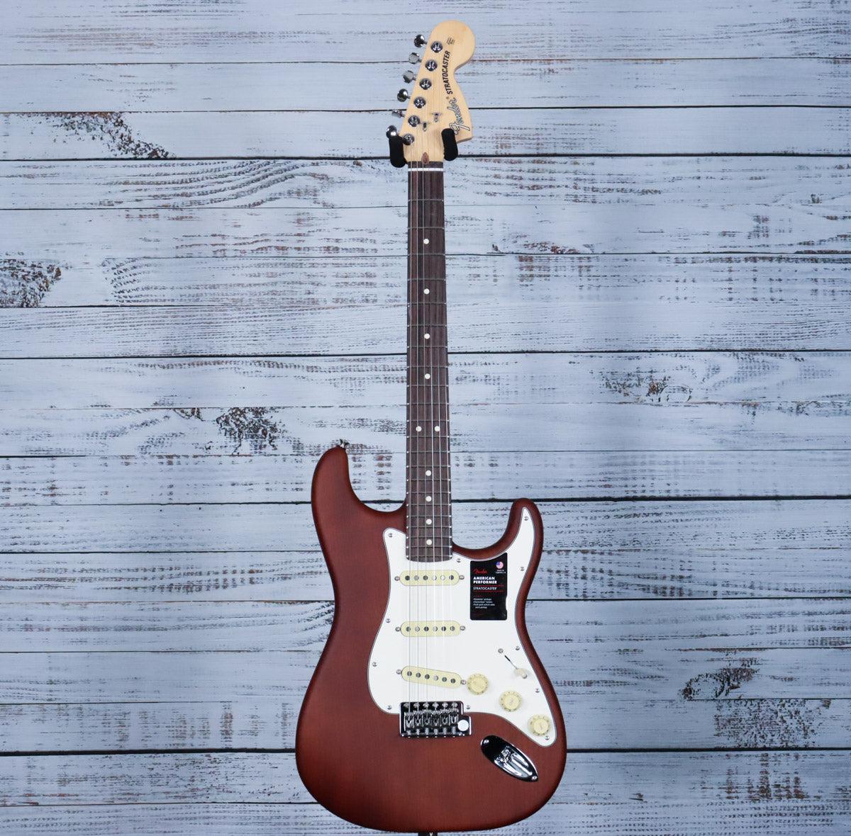 Fender Limited Edition American Performer Timber Stratocaster Electric Guitar | Mocha Sassafras - Image 3