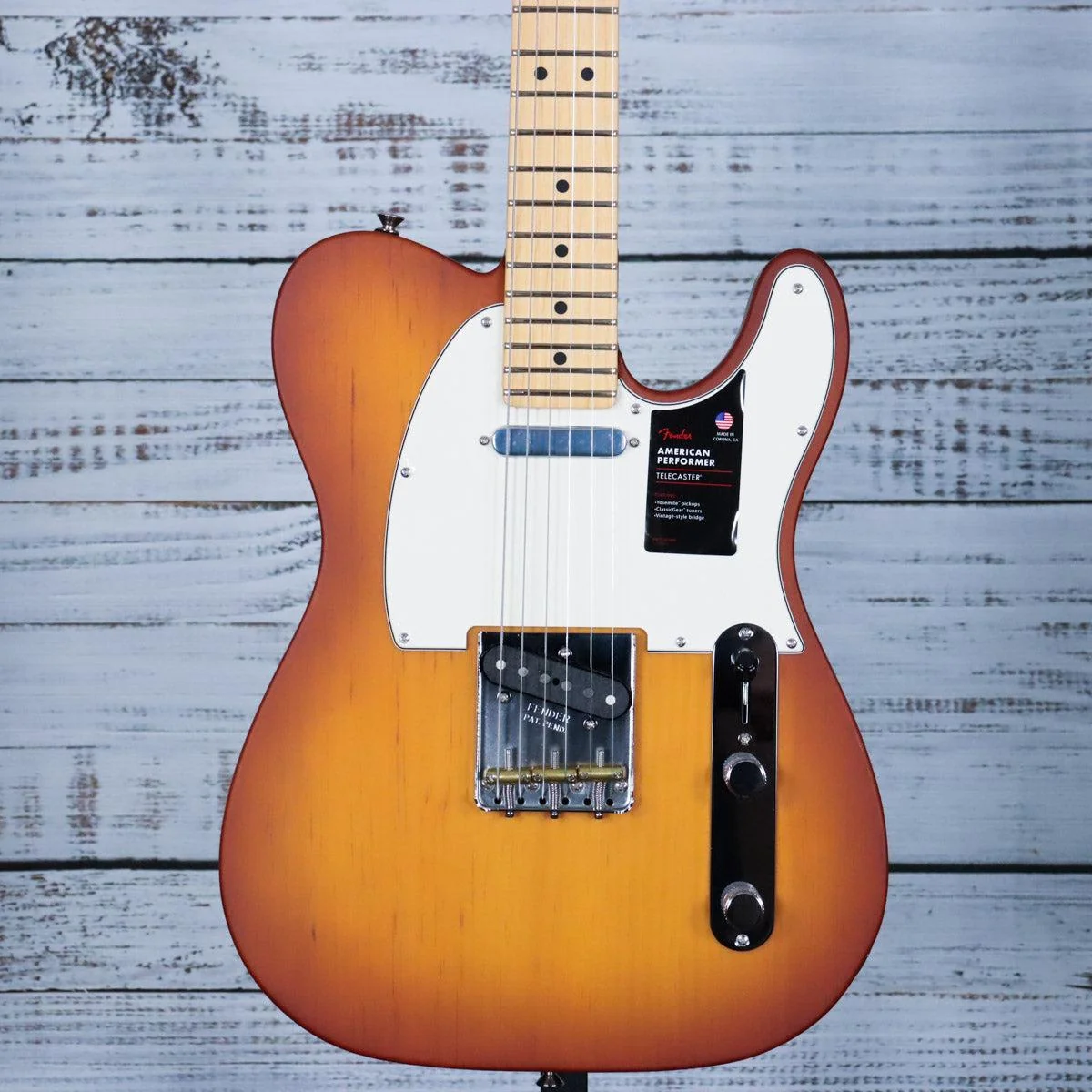 Fender Limited Edition American Performer Timber Telecaster Electric Guitar | Honey Burst Spruce