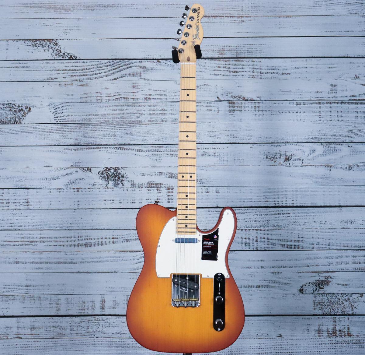 Fender Limited Edition American Performer Timber Telecaster Electric Guitar | Honey Burst Spruce - Image 3
