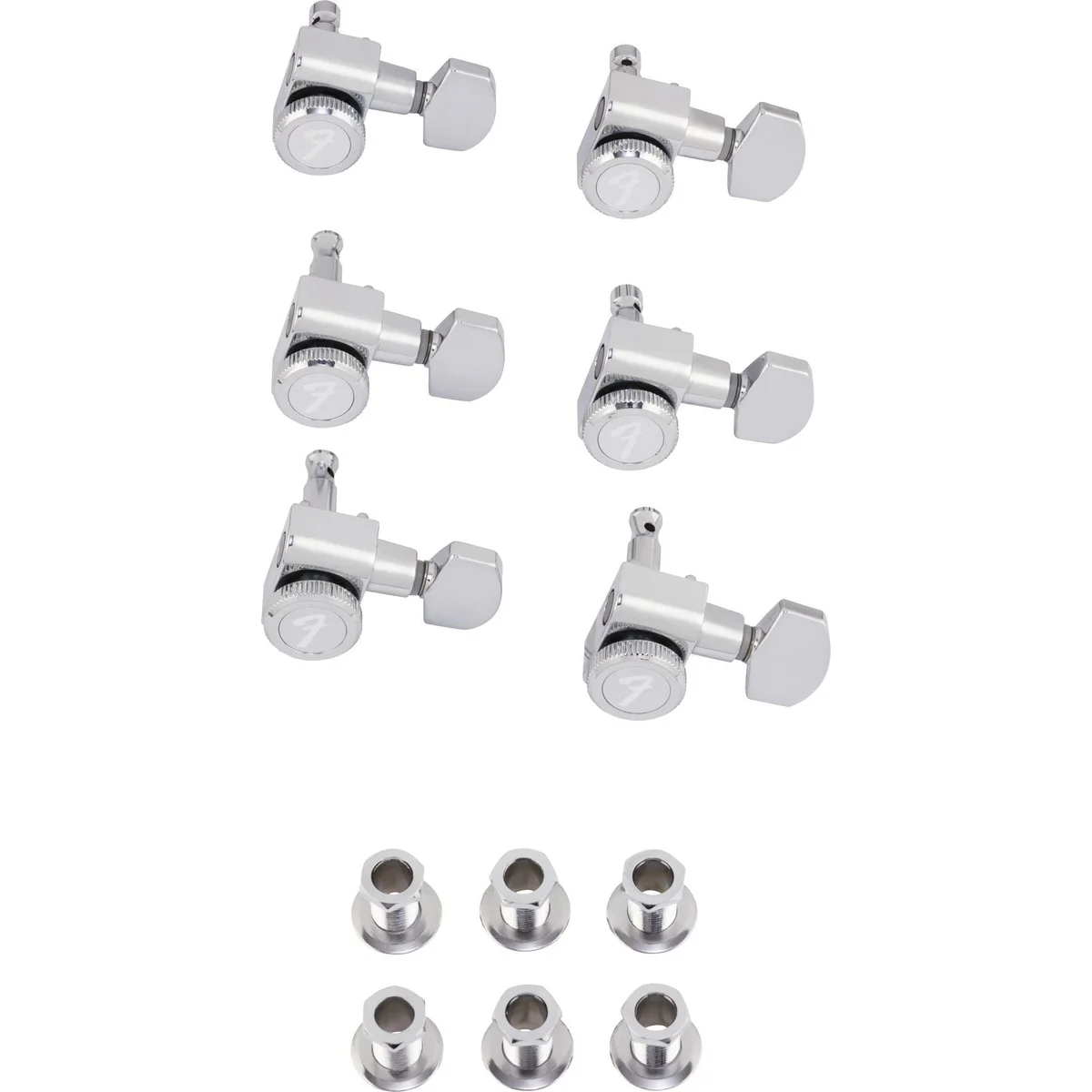Fender Locking Stratocaster/Telecaster Tuning Machine Set | Polished Chrome