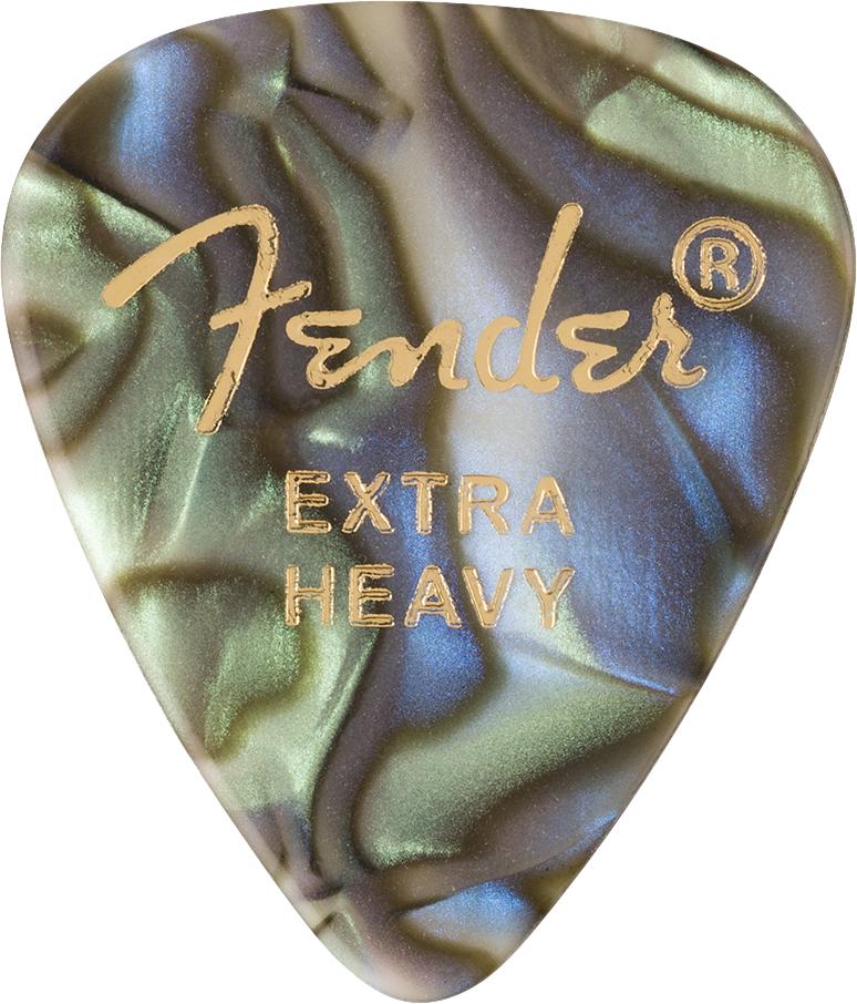 Fender Premium Celluloid 351 Shape Picks | Extra Heavy | Abalone | 12-Pack