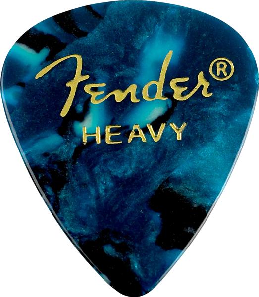 Fender Premium Celluloid 351 Shape Picks | Heavy | Ocean Turquoise | 12-Pack