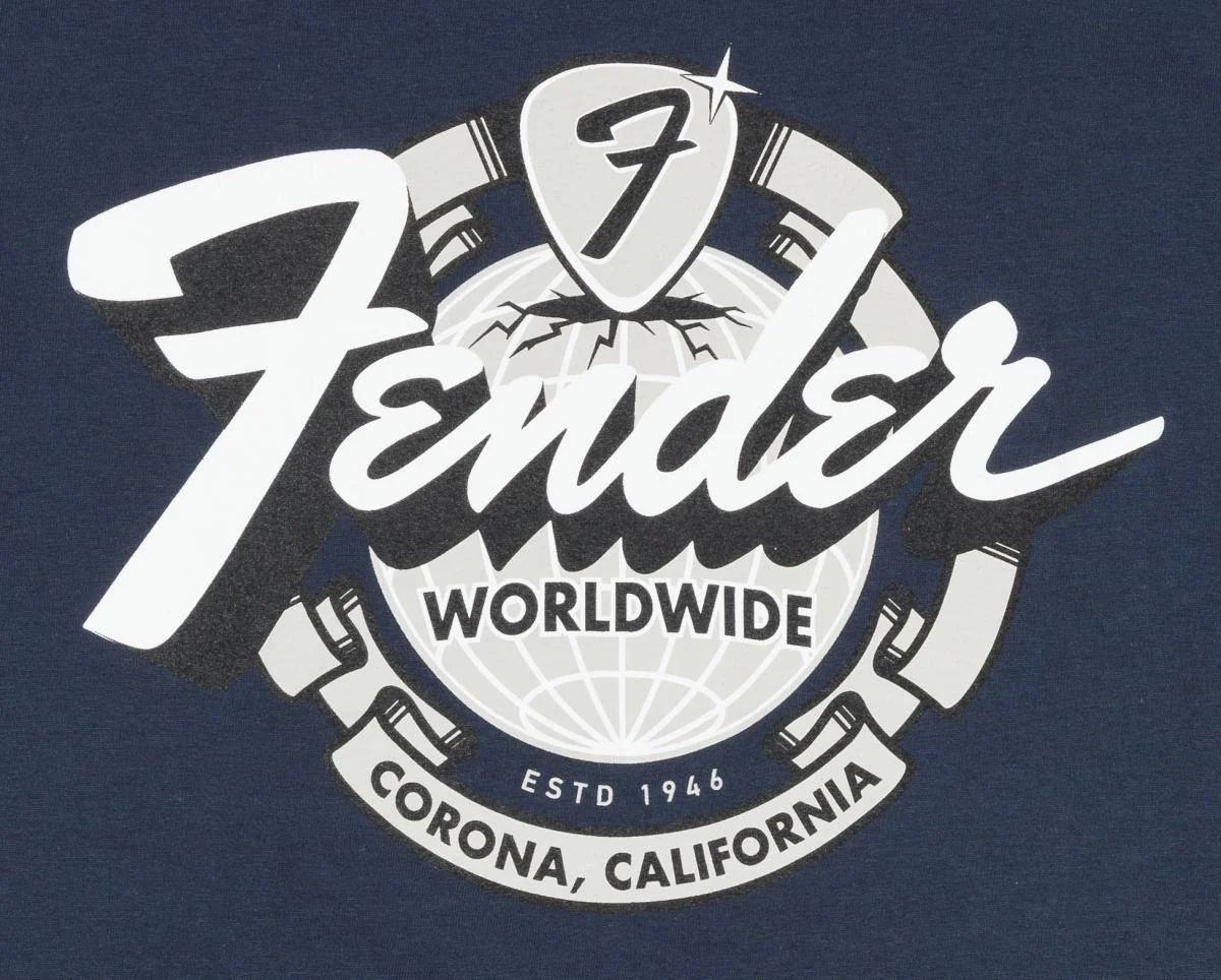 Fender World Wide Tee | Vintage Navy | S - Image 2