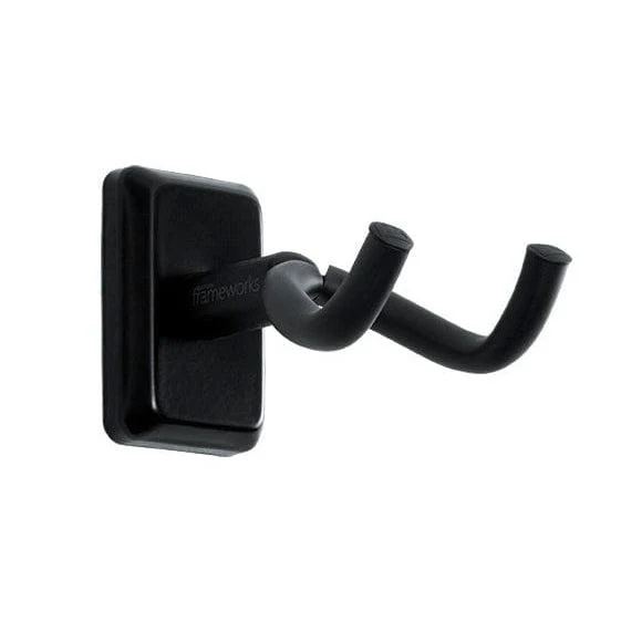 Gator Frameworks Wall Mounted Guitar Hanger with Black Mounting Plate