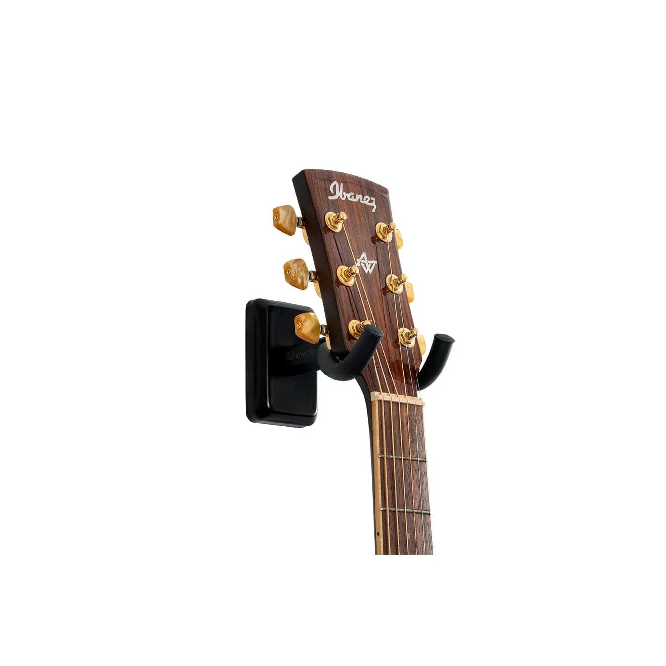 Gator Frameworks Wall Mounted Guitar Hanger with Black Mounting Plate - Image 2
