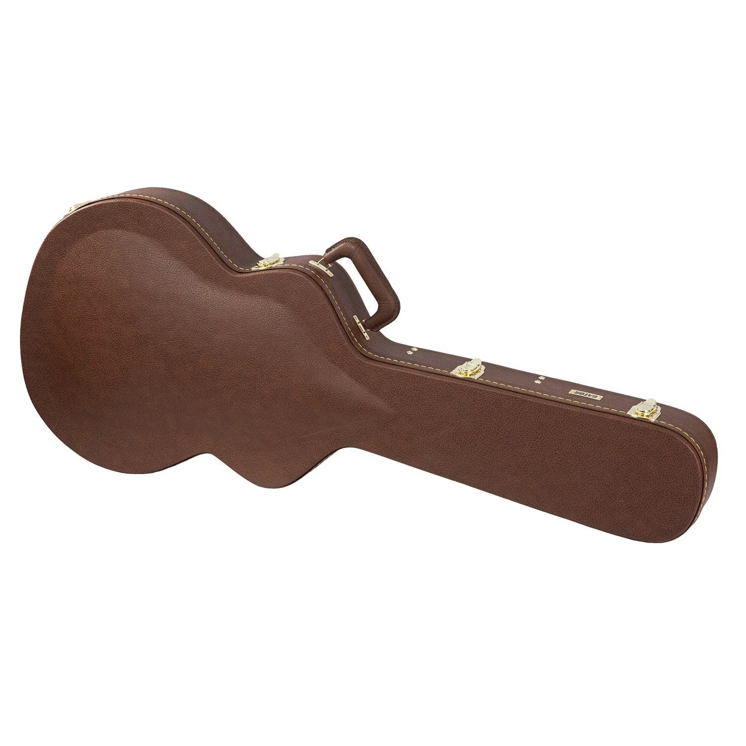Gator Deluxe Wooden Semi-Hollow Guitar Case | Brown (Pink Interior)