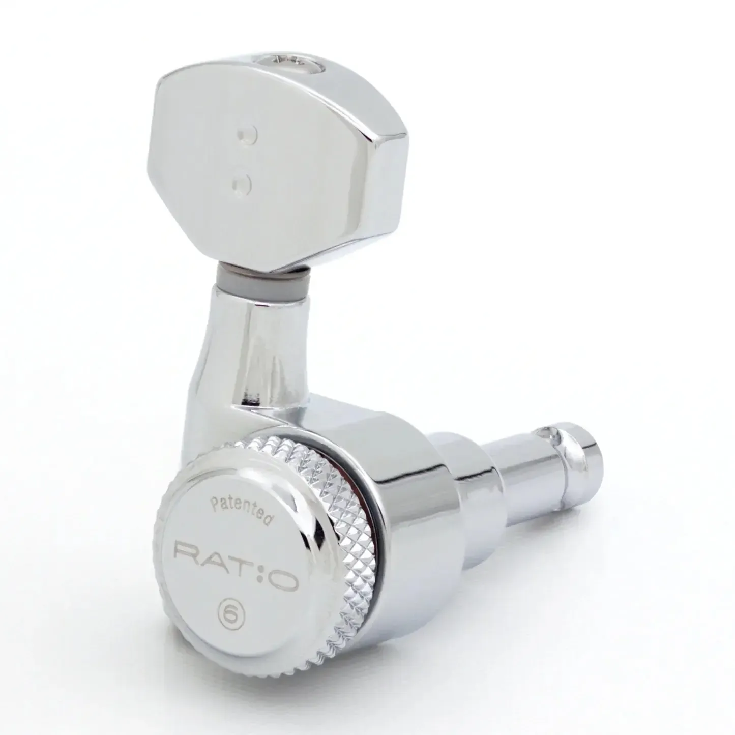 Graph Tech 6-in-line Staggered Electric Locking Machine Heads | Chrome