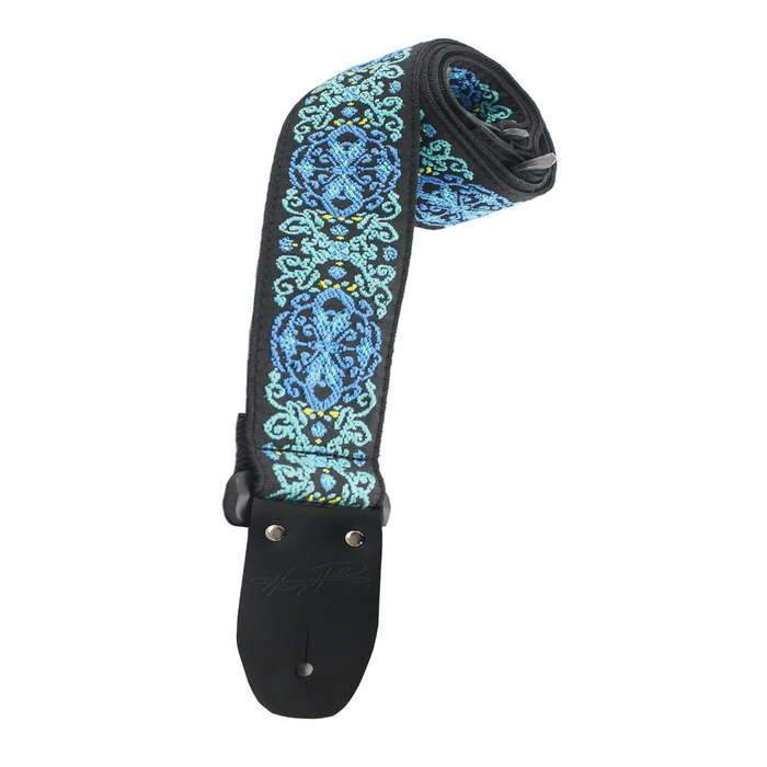 Henry Heller Deulxe Jacquard Guitar Strap | Ocean Blues (2")