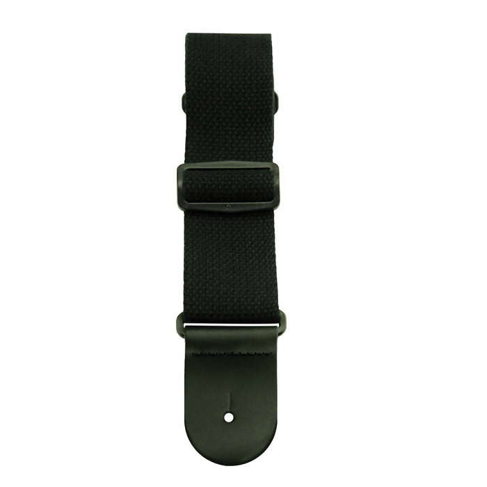 Henry Heller 2" Woven Cotton Guitar Strap w/Leather Ends | Black