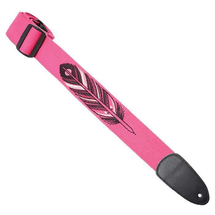 David Hale Cotton Guitar Strap | Pink (2")