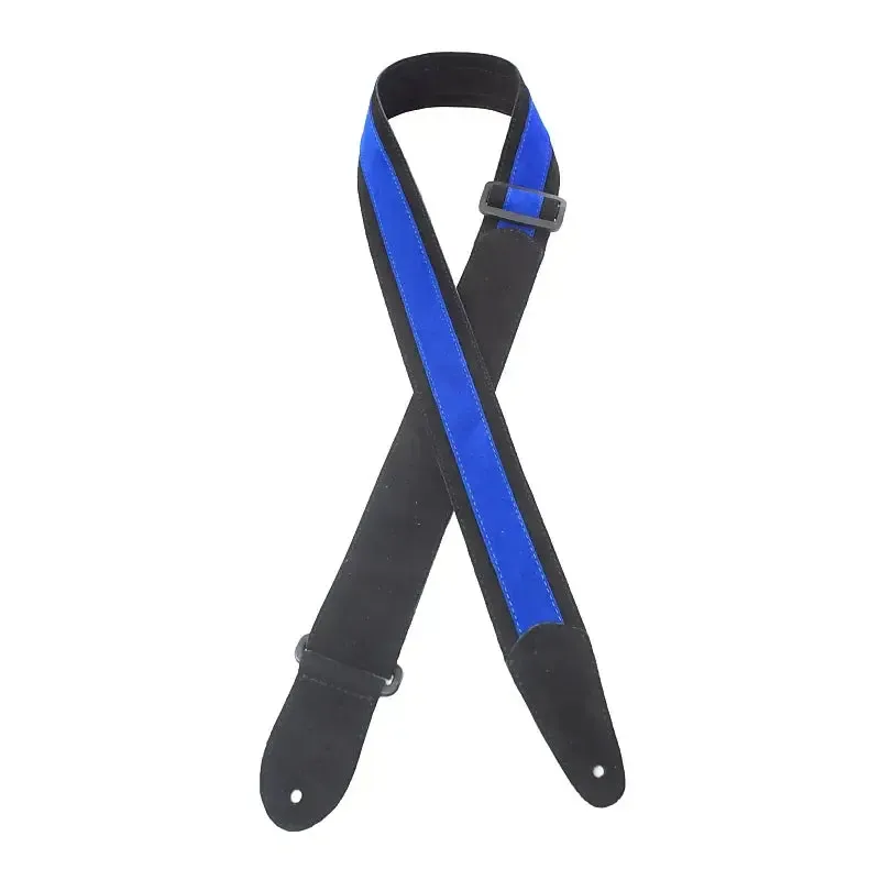 Henry Heller Suede Strap | Black w/Blue Stripe