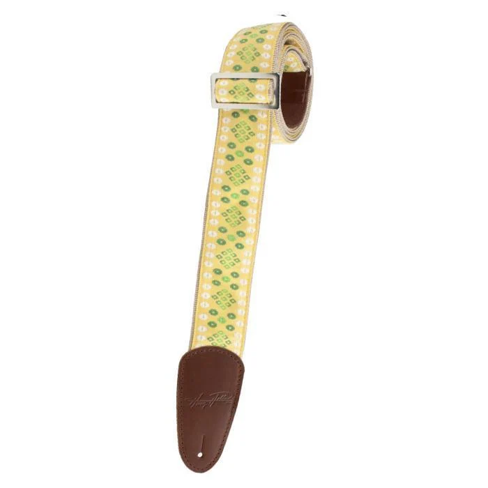 Henry Heller Vintage Jacquard w/Premium Leather Ends | Yellow