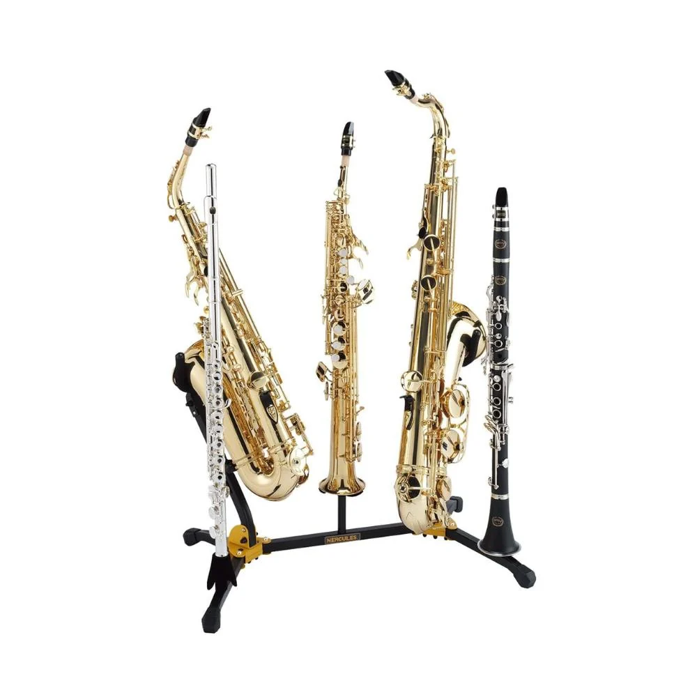 Hercules Multi-Stand | 1 Soprano Sax, 2 Alto/Tenor Sax & 2 Clarinet/Flute
