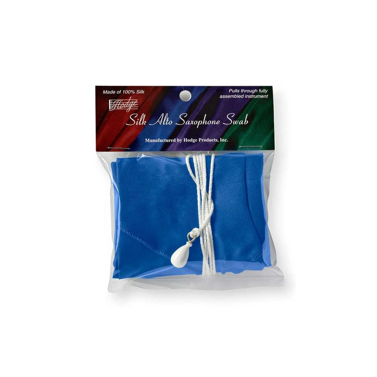 Blue Silk Alto Saxophone Swab - Image 2