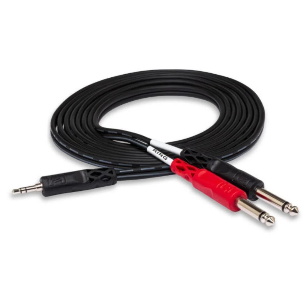 Hosa CMP-153 3.5mm Male TRS to Dual 1/4" TS Stereo Breakout