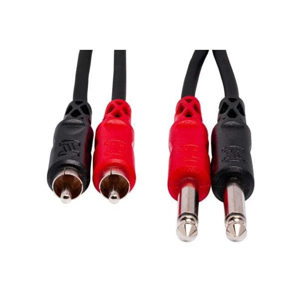Hosa CPR-203 | Stereo Interconnect Dual 1/4 in TS to Dual RCA | 3m - Image 2