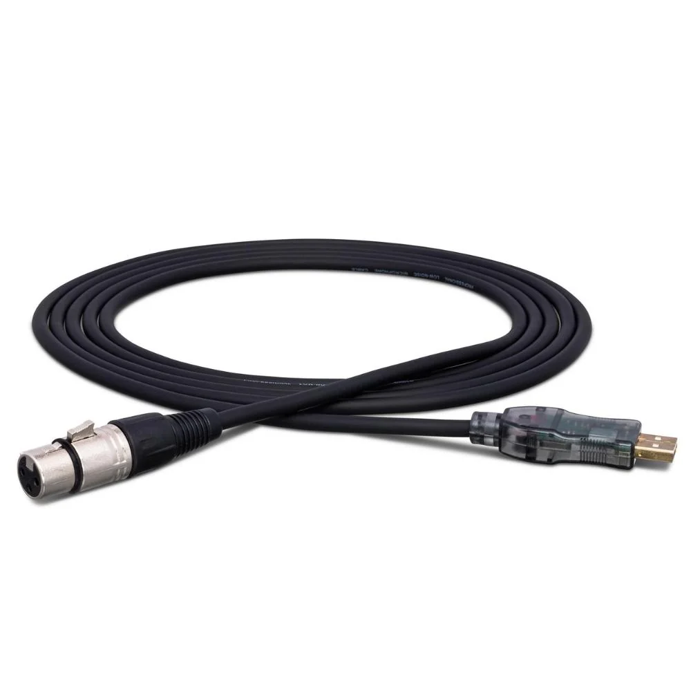 Hosa TRACKLINK Microphone USB Cable | XLR3F to USB Type A | 10ft