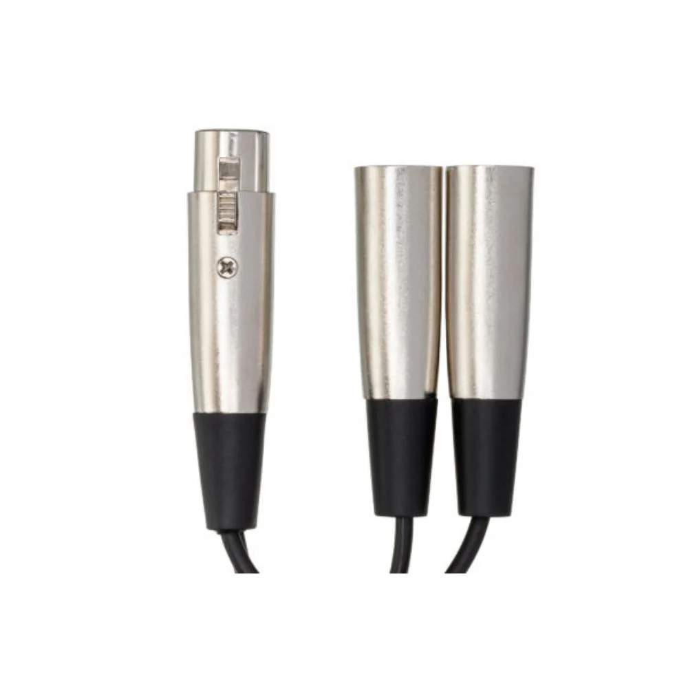Hosa Y Cable XLR3F to Dual XLR3M | 6 in - Image 3