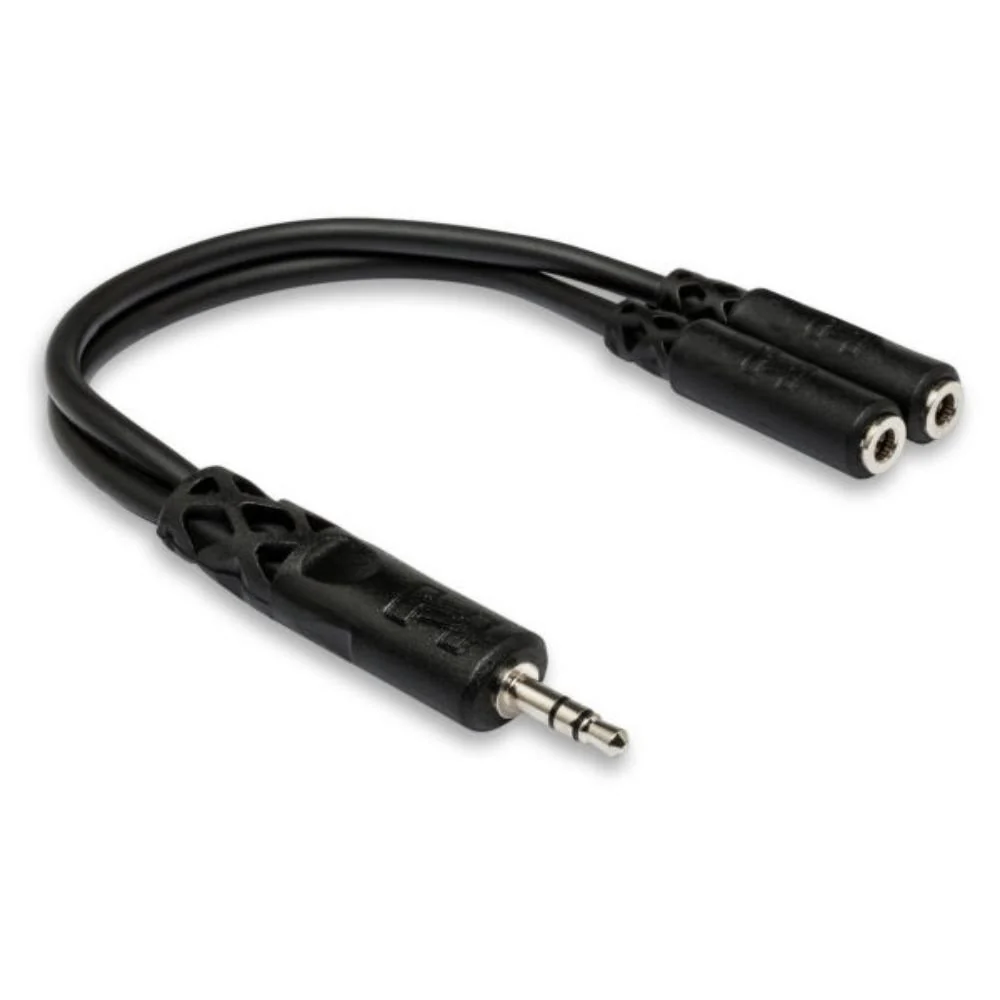 Hosa Audio Adapter Y Cable | 3.5mm TRS to Dual 3.5mm TRSF Female