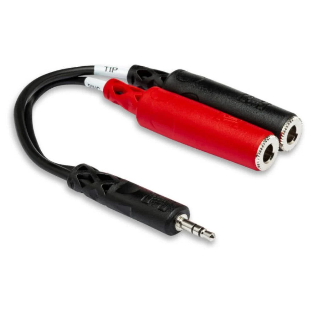 Hosa Stereo Breakout Cable | 3.5mm TRS (Male) to Dual 1/4" TS (Female)