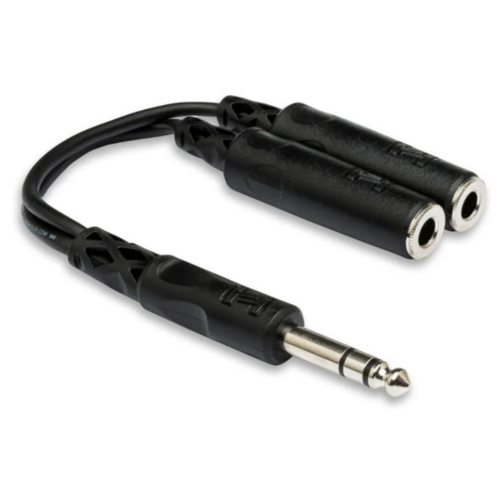 Hosa Audio Adapter Y Cable | 1/4" TRS to Dual 1/4" TRS Female