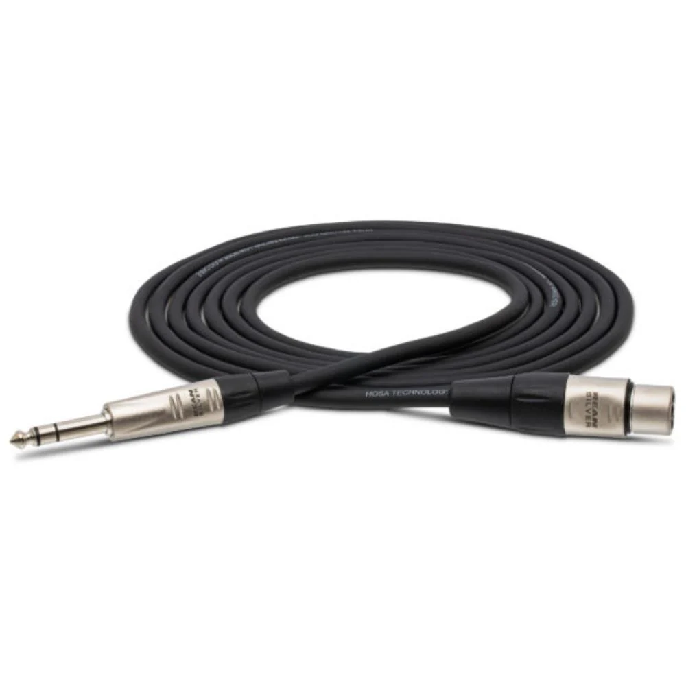 Hosa Pro Balanced Interconnect | REAN XLR3F to 1/4" TRS Cable | 10 ft