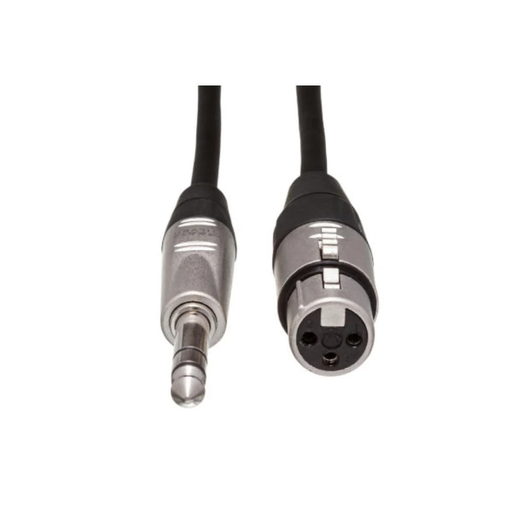 Hosa Pro Balanced Interconnect | REAN XLR3F to 1/4" TRS Cable | 10 ft - Image 2