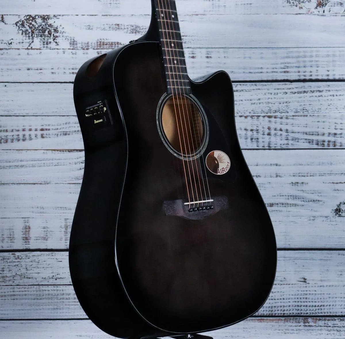 Ibanez AAD77CE Acoustic Guitar | Transparent Black Sunburst High Gloss - Image 4