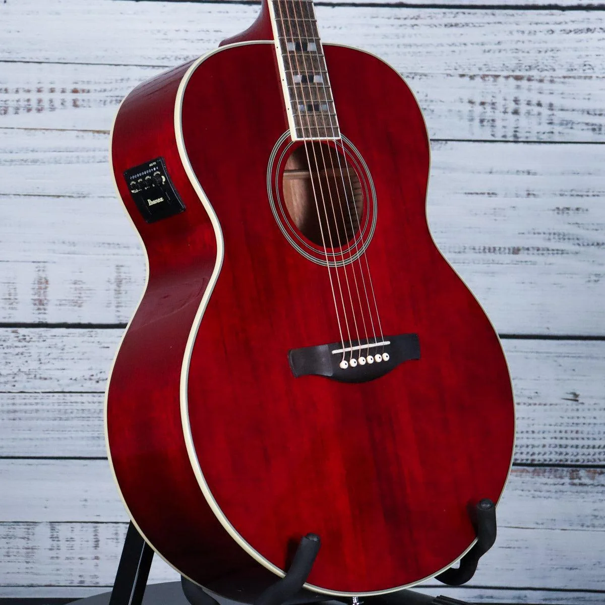 Ibanez AJ70M1E Artwood Jumbo Acoustic-Electric Guitar | Wine Red High Gloss - Image 4