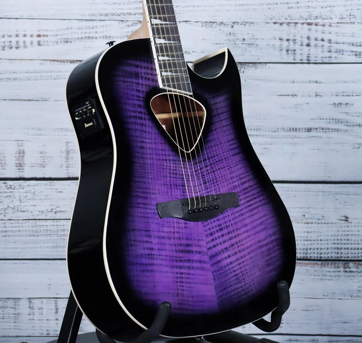 Ibanez ALT50FA Acoustic-Electric Guitar | Transparent Violet Sunburst - Image 4