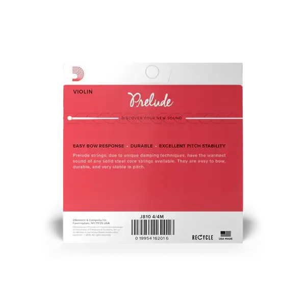 D'Addario Prelude Violin String Set | 4/4 Scale - Image 2