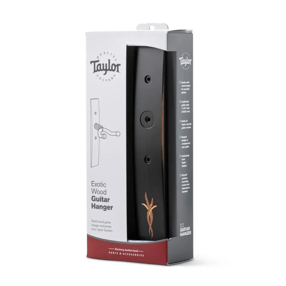 Taylor Guitar Wall Hanger | Crelicam Ebony, Boxwood/Myrtlewood Inlays - Image 2
