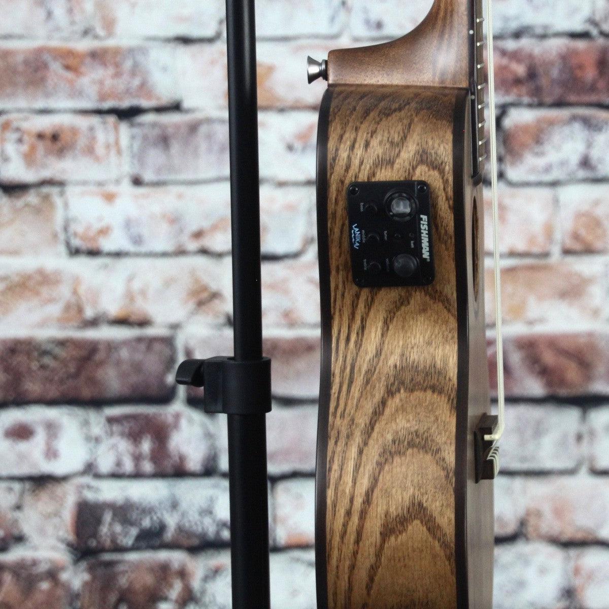 Lanikai Acoustic/Electric Concert Ukulele with Cutaway | Oak - Image 4