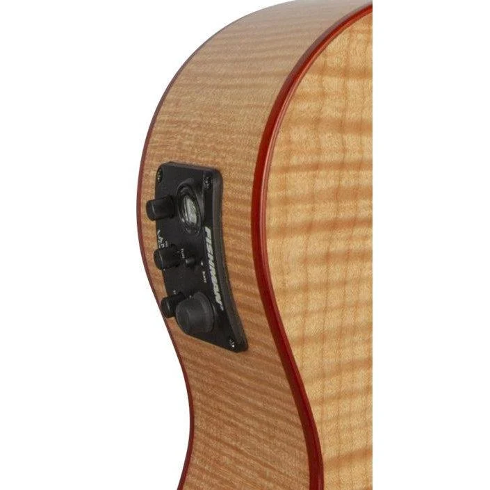 Lanikai Baritone Acoustic-Electric Ukulele w/ Gig Bag | Flame Maple - Image 3