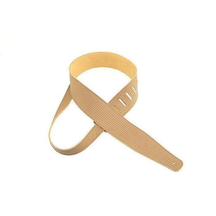 Deluxe Leather Basket Weave Guitar Strap | Tan (2.5" Wide)