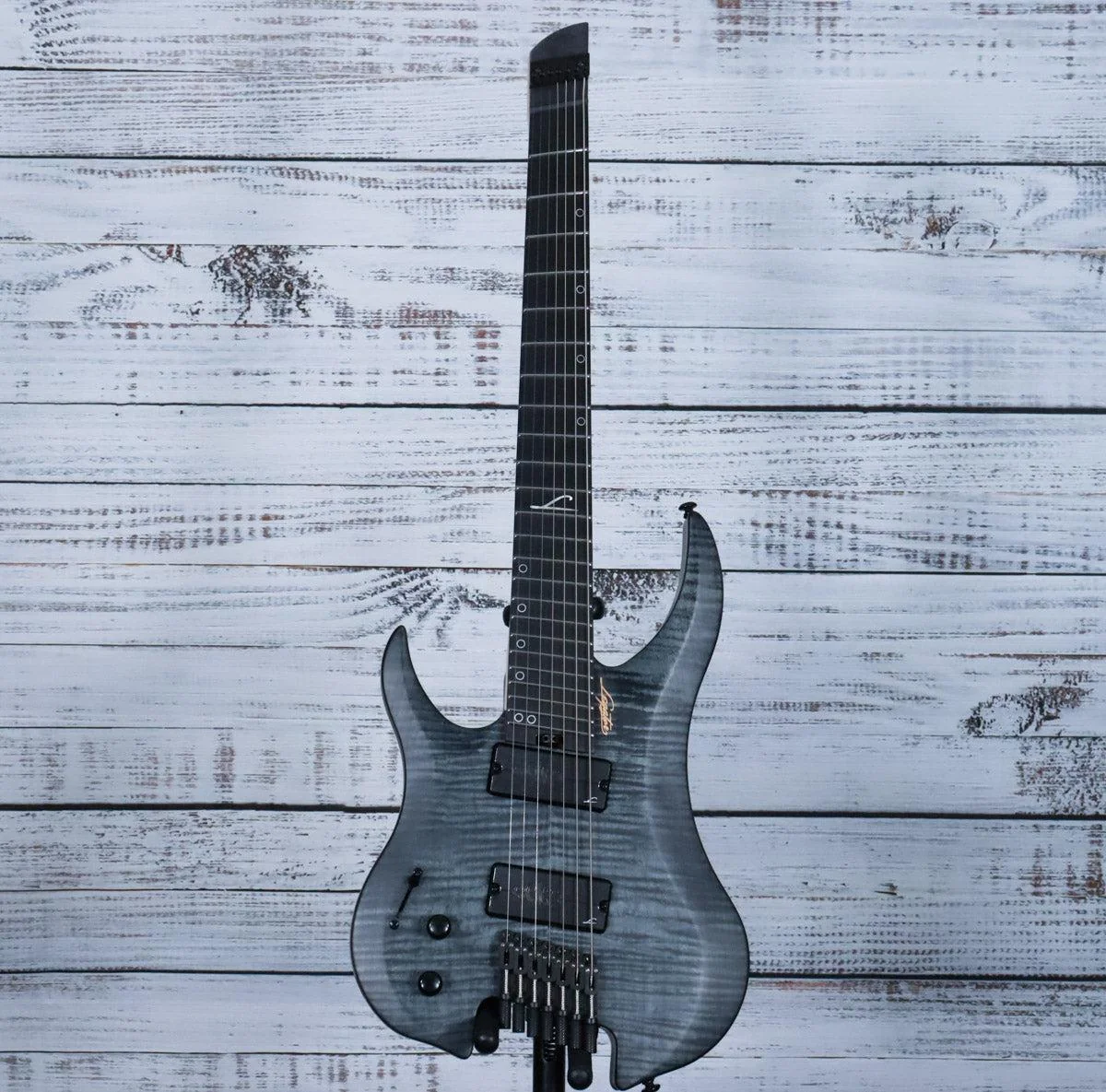 Legator Ghost G7FSSL Left Hand 7-String Electric Guitar | Black Flame - Image 3