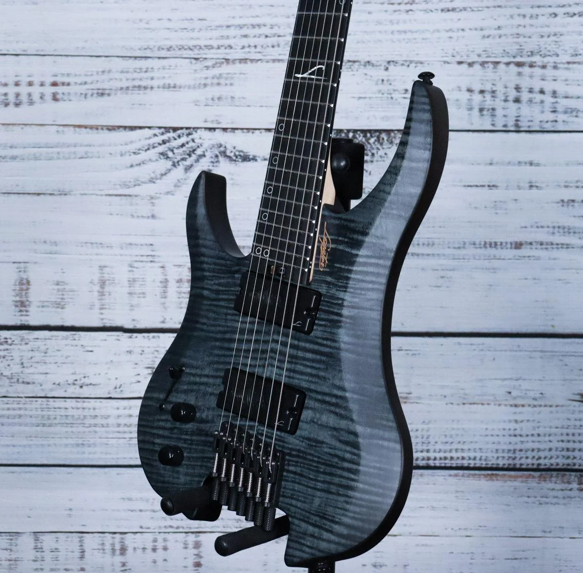 Legator Ghost G7FSSL Left Hand 7-String Electric Guitar | Black Flame - Image 5