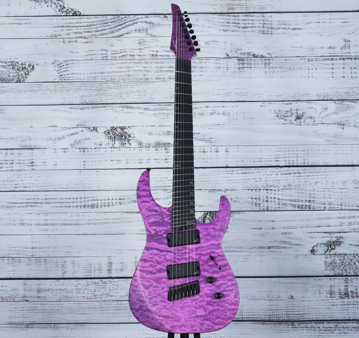 Legator Ninja N7FSS Multiscale 7-String Electric Guitar | Purple Quilt - Image 3