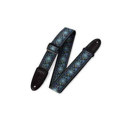 Levy's 60's Hootenanny Jacquard Weave Guitar Strap | Blue (2")