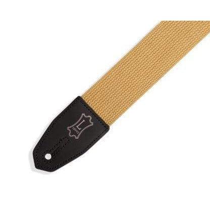 Levy's Right-Height Cotton Guitar Strap | Tan (2") - Image 3