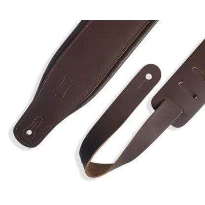 Levy's Top Grain Leather Guitar Strap | Dark Brown (3" Wide) - Image 3