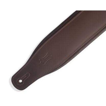 Levy's Top Grain Leather Guitar Strap | Dark Brown (3" Wide) - Image 4